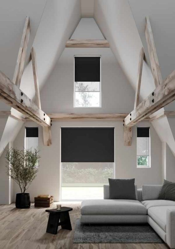 Blackout Roller Blinds in living room