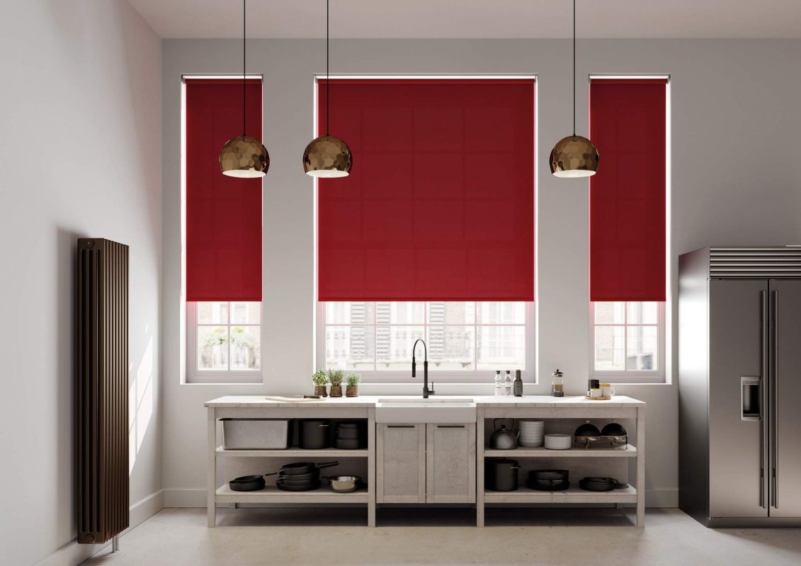Blackout roller blinds in bathroom